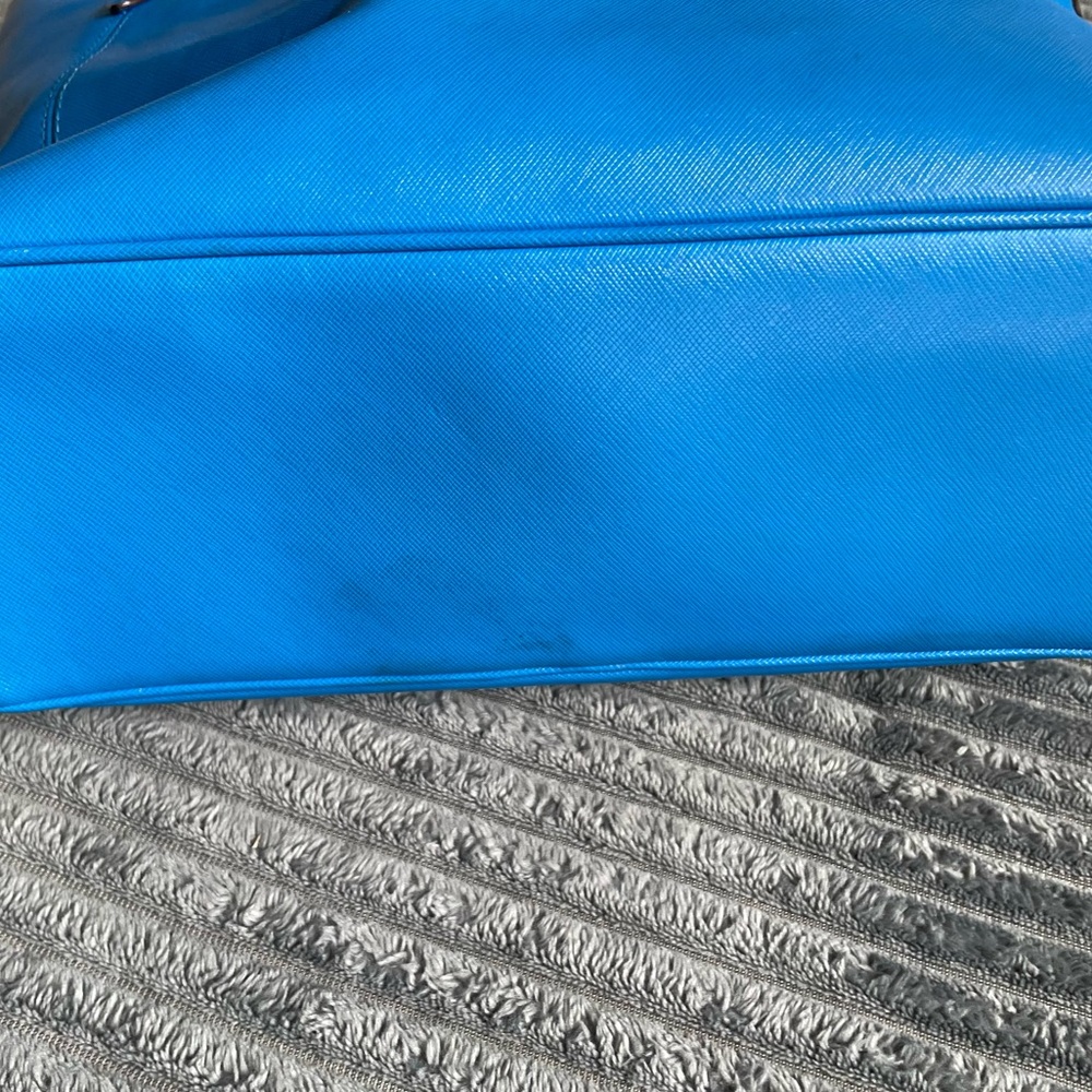 Coach Peyton Zip Top Tote Cerulean Blue Saffiano Leather Shoulder Bag - Picture 10 of 14